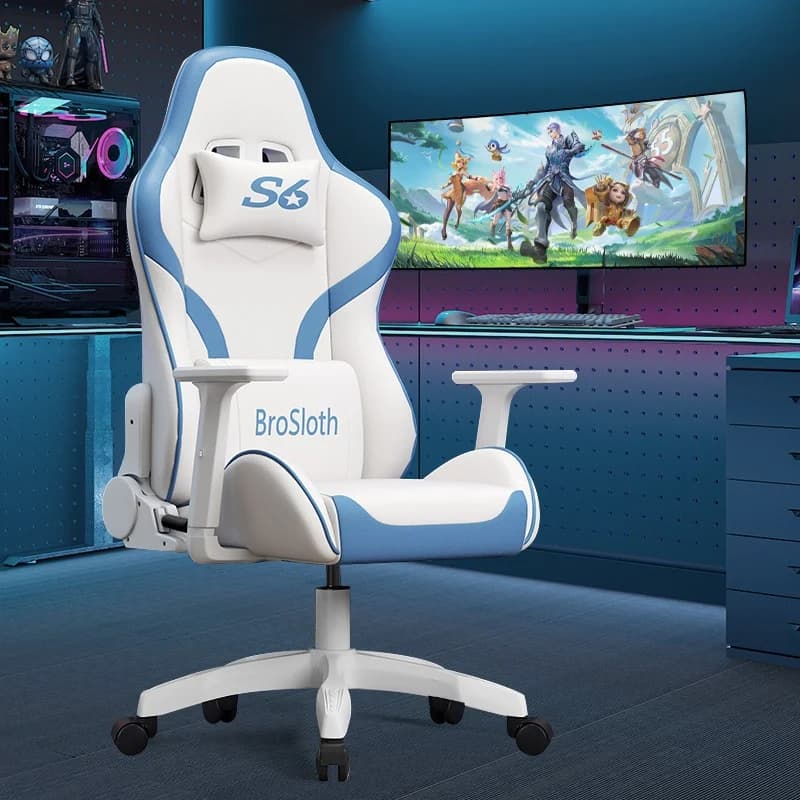 Sedia da gioco girevole da 8CM sedia da Computer seduta e sdraiata sedia ergonomica comodo cuscino del sedile in schiuma ad alta resilienza