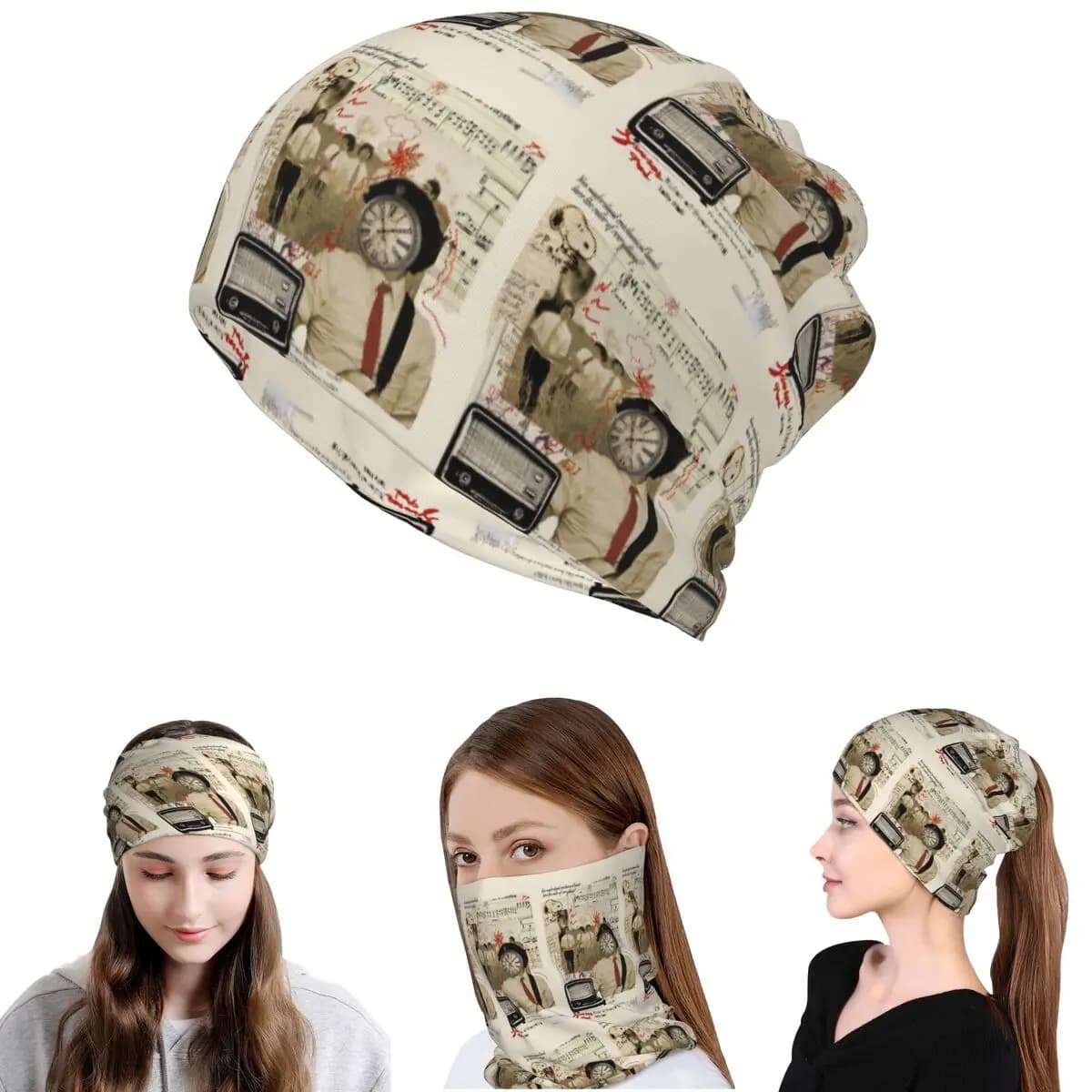 Nuovo 02 Tally Hall Band Logo Genre Indie Pop Bandana Copricollo Sciarpa per il viso Scaldacollo Berretto Cappello per Uomo Donna Antivento
