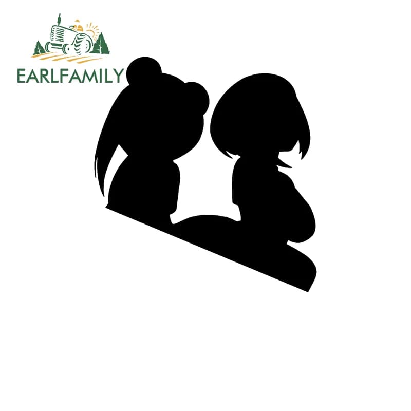 EARLFAMILY Tsuyu Asui Car Stickers Ochaco Uraraka Decals DIY Printing Helmet Decal Waterproof PVC Car Accessory Tackle Box
