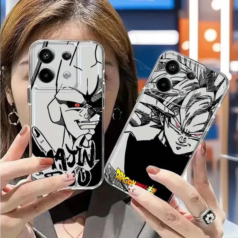 Son Goku Buu Catroon per Xiaomi Mi Poco F2 F3 F4 F5 F6 X5 X6 X7 Pro Protezione in TPU custodia trasparente per telefono