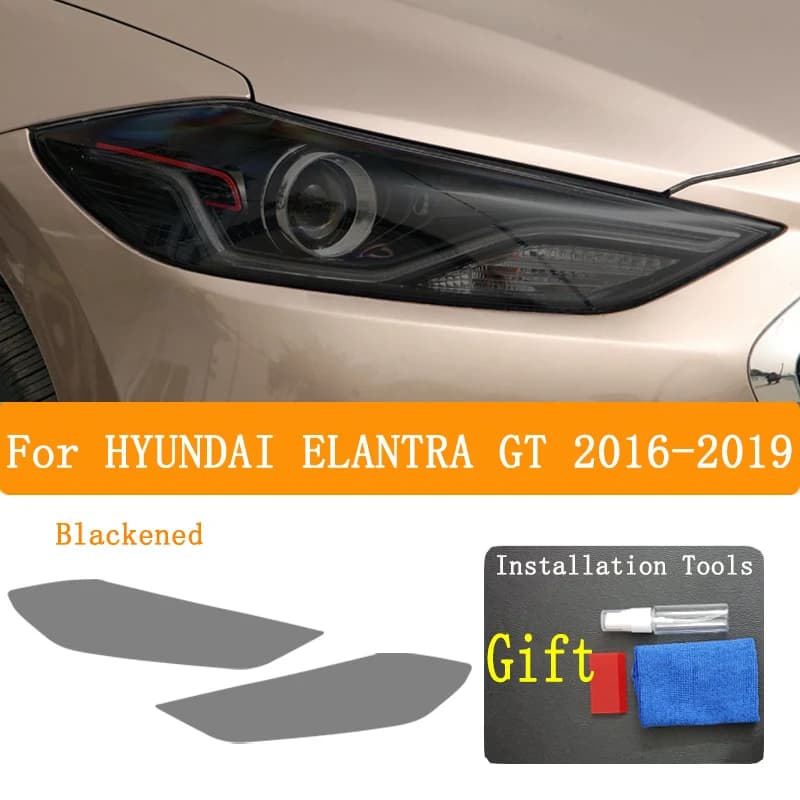 Adesivo protettivo per riparazione TPU per HYUNDAI ELANTRA GT 2016-2019 Pellicola protettiva per fari Faro affumicato nero trasparente