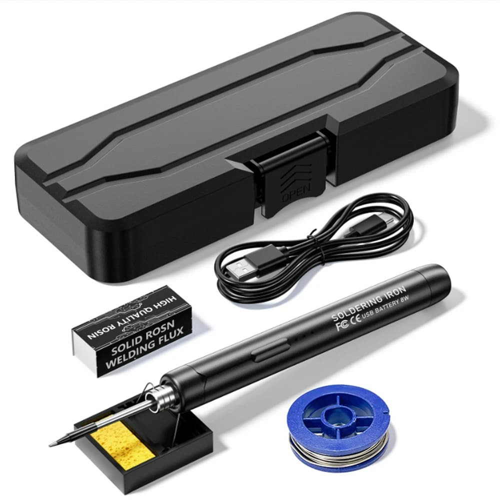 Kit saldatore elettrico USB 800mAh 5V 8W Mini temperatura regolabile senza fili 300-450 ℃ Strumento di saldatura per saldatura intelligente