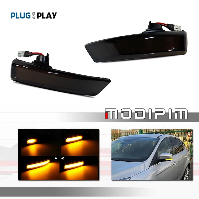Auto Anteriore Vista Laterale Specchio Luci di Segnalazione Ambra LED Dinamico Lampeggiante Indicatori di direzione Per Ford Fusion Focus Mk2 Mk3 Mk4 12V