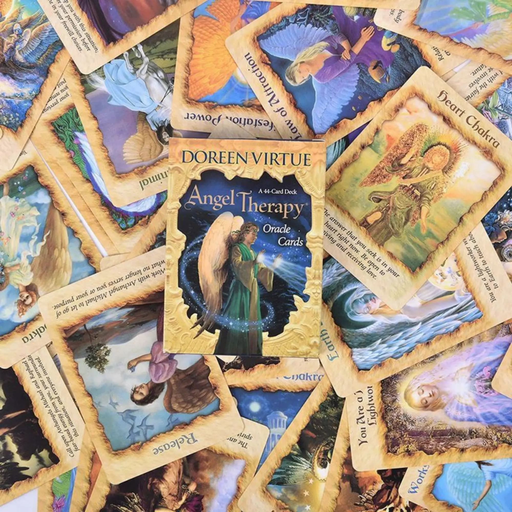 Angel Therapy Oracle cards PDF Guidebook Tarot cards deck board games for family party women kids toys