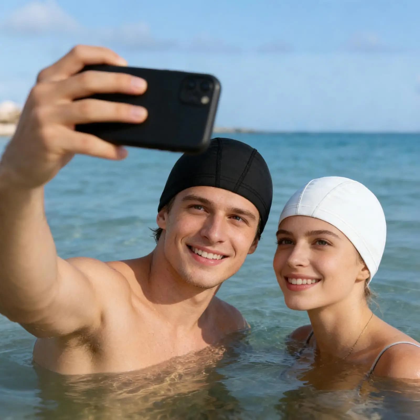 Swimming Headphone 2 Pieces Breathable Elastic Raincoat for Women Children Pool Beach Boy Girl Hiking Fishing Trips