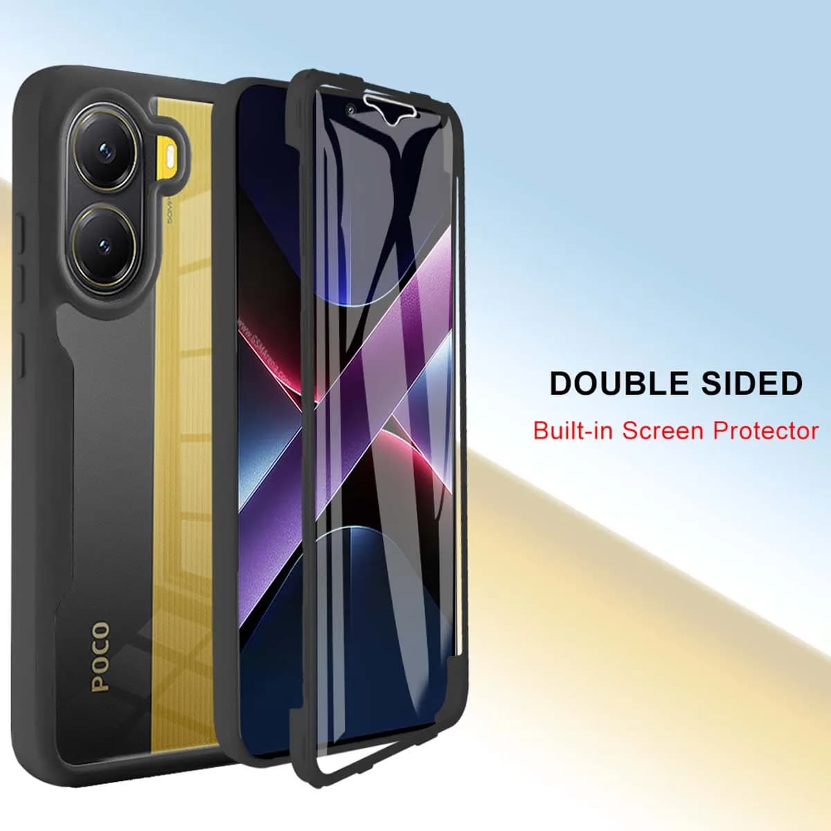 For Mi Poco X7 X6 X5 X4 X3 Pro Anti Shock And Anti Fall 360 Fully Wrapped Phone Case For Mi Poco X3 NFC Transparent Phone Case