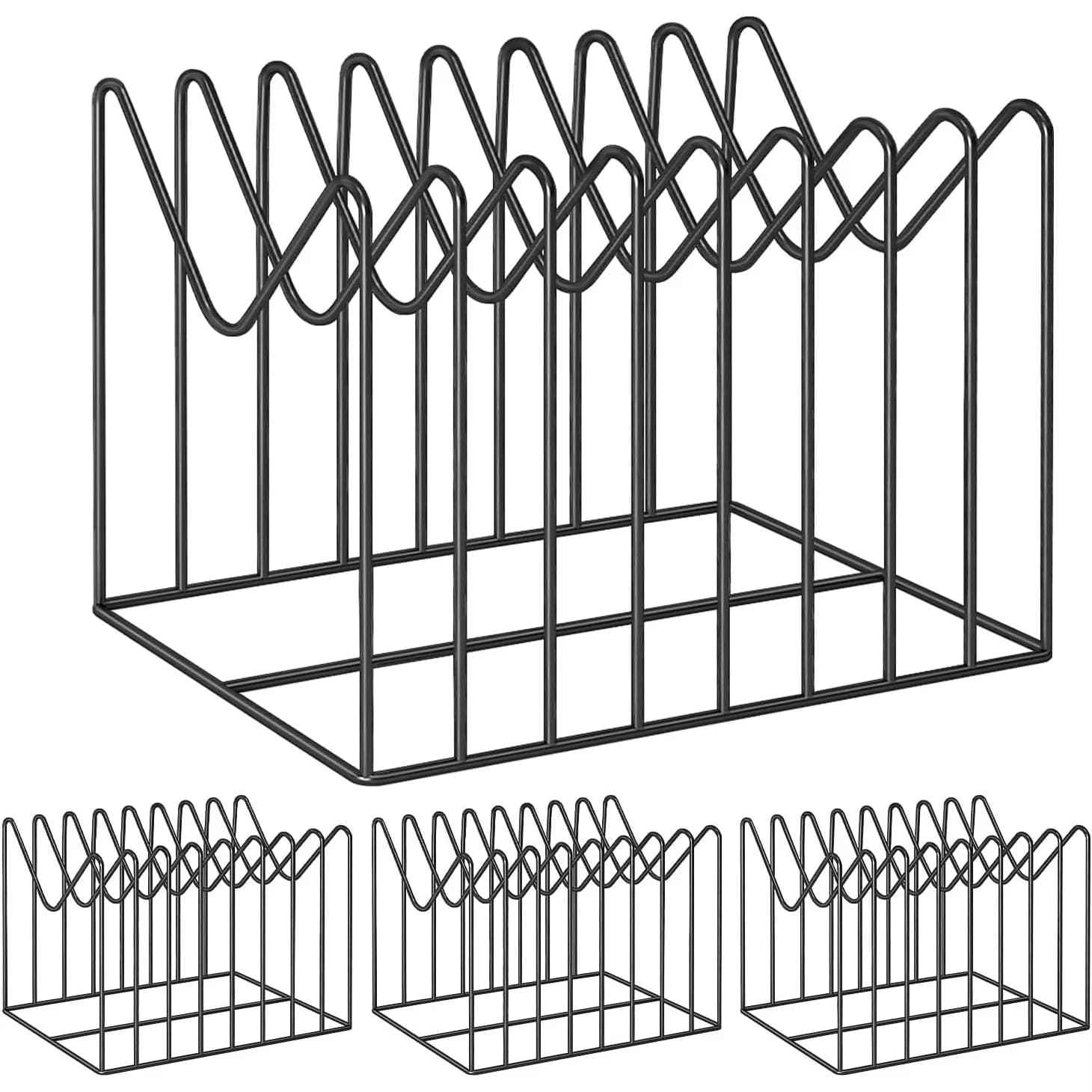 Organizzatore per documenti da scrivania, porta documenti/organizer in acciaio a 8 sezioni, antiruggine e antigraffio, set da 4
