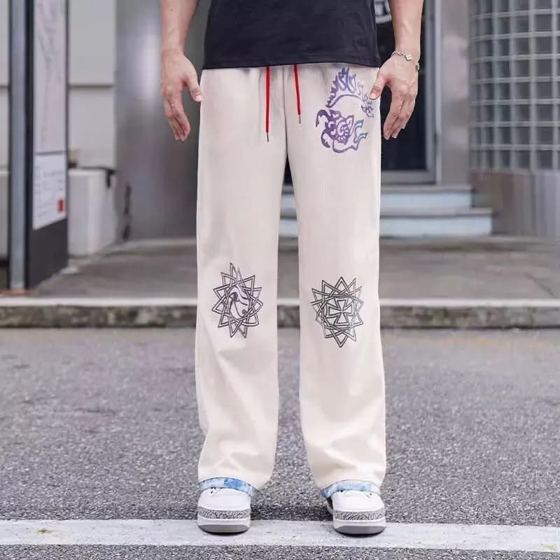 Pantaloni Sportivi Casual Stile Americano Y2K Primavera Estate 2026, Design Trendy Harajuku Semplice e alla Moda