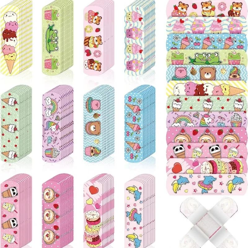 60 pz/set Cartoon Ice Cream Band Aid PE cerotto per ferite Kawaii Skin Dressing Patch bende adesive per pronto soccorso pied plast