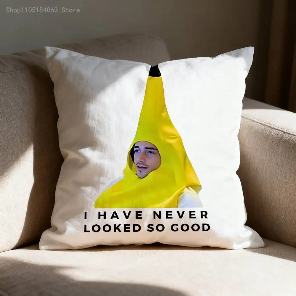 Banana L-Leclerc pillow case for decorations and protection of sofas, car, office and home