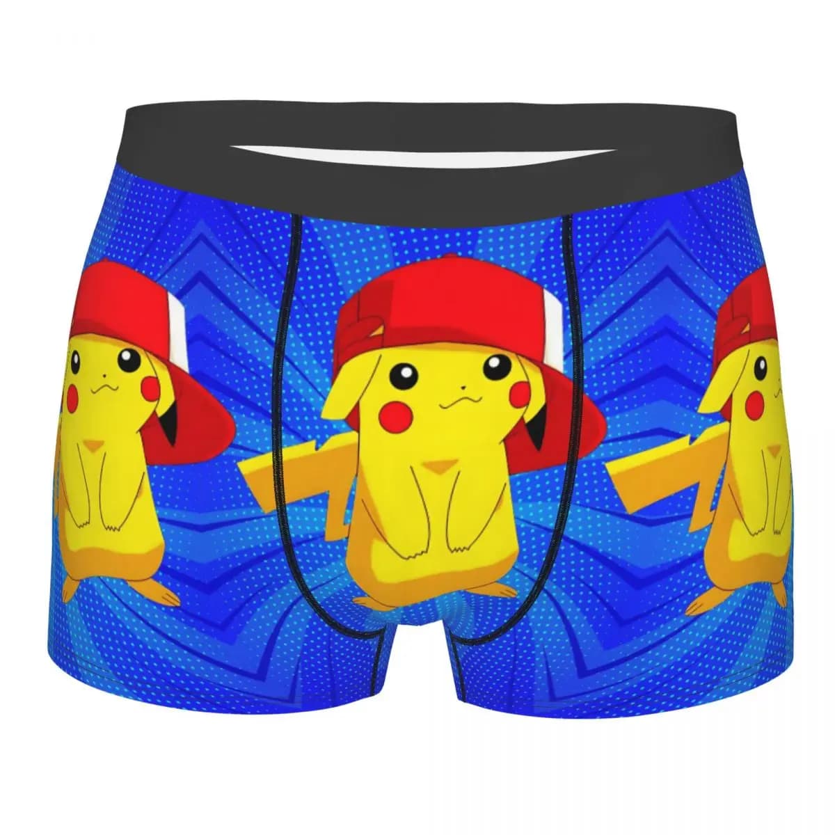 Custom P-Pikachues Anime Collage Underwear Men Stretch Cartoon Boxer Briefs Shorts Panties Soft Underpants For Homme