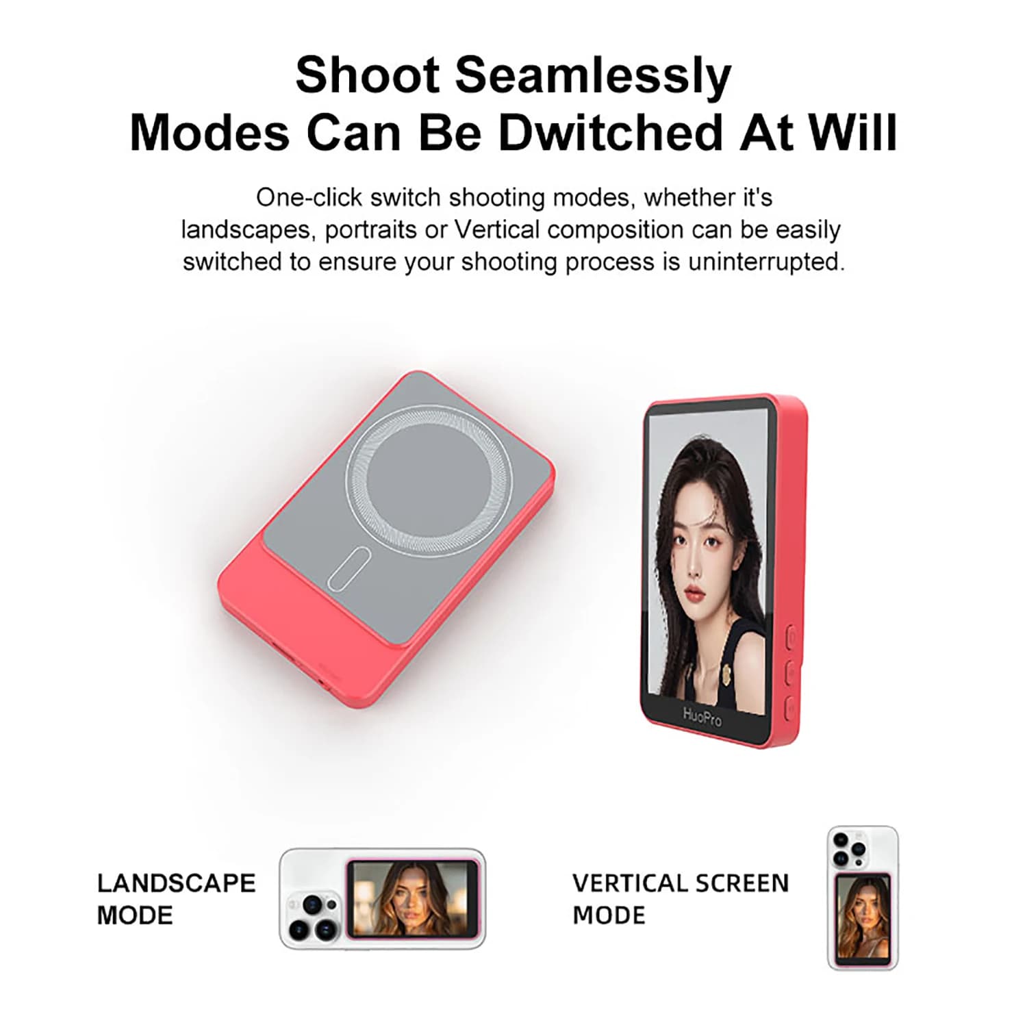 Dispositivo di mirroring dello schermo portatile GAZ-HP1, manufatto fotografico di viaggio, proiettore per schermo magnetico selfie posteriore del telefono cellulare,