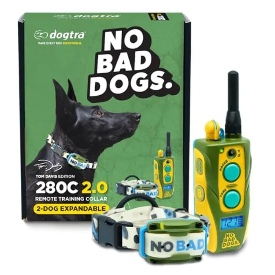 Collare Elettronico Tom Davis 280C 2.0 [Edizione 2025] con Blocco Boost, Impermeabile, Portata 800 Metri, Collare per Addestramento Cani con Telecomando Ricaricabile 12