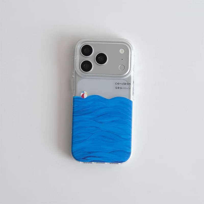 Oil Painting Texture of Sea Surface Phone Case For iPhone 17 Air 16 Pro Max 15 14 Plus 13 12 11 Shockproof Silicone Back Cover