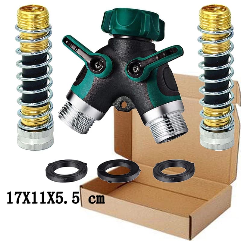 Divisore per tubo da giardino Deviatore a forma di Y Connettore per irrigazione con controllo separato uno in uscita per distributore di connettori per irrigazione da giardino