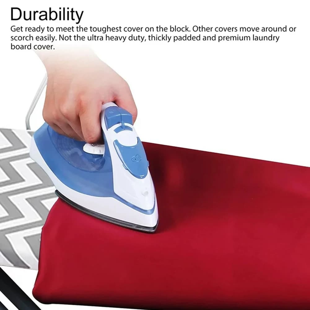 Copertura per Asse da Stiro in Silicone 150x50cm con Bordo Elastico, Sostitutiva, Resistente alle Macchie e al Calore, Antiaderente per Accessori Ferro da Stiro