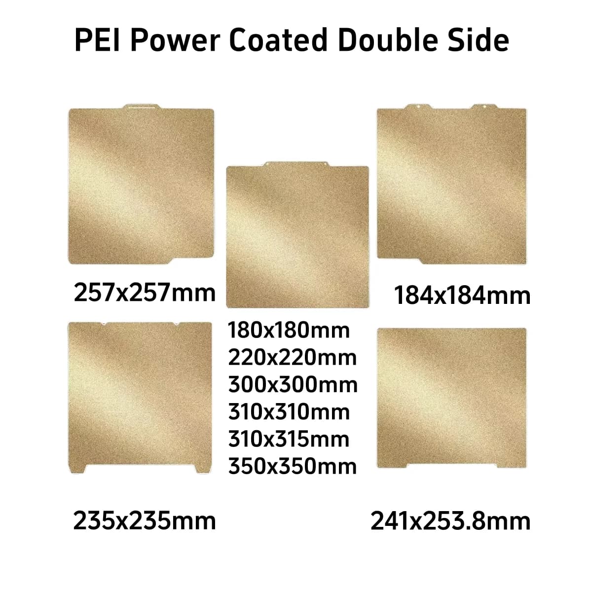 PEI sheet construction plate 180/220/235/310/350mm removal update PEI construction plate structured Ender 3 V3 If steel bed for springs