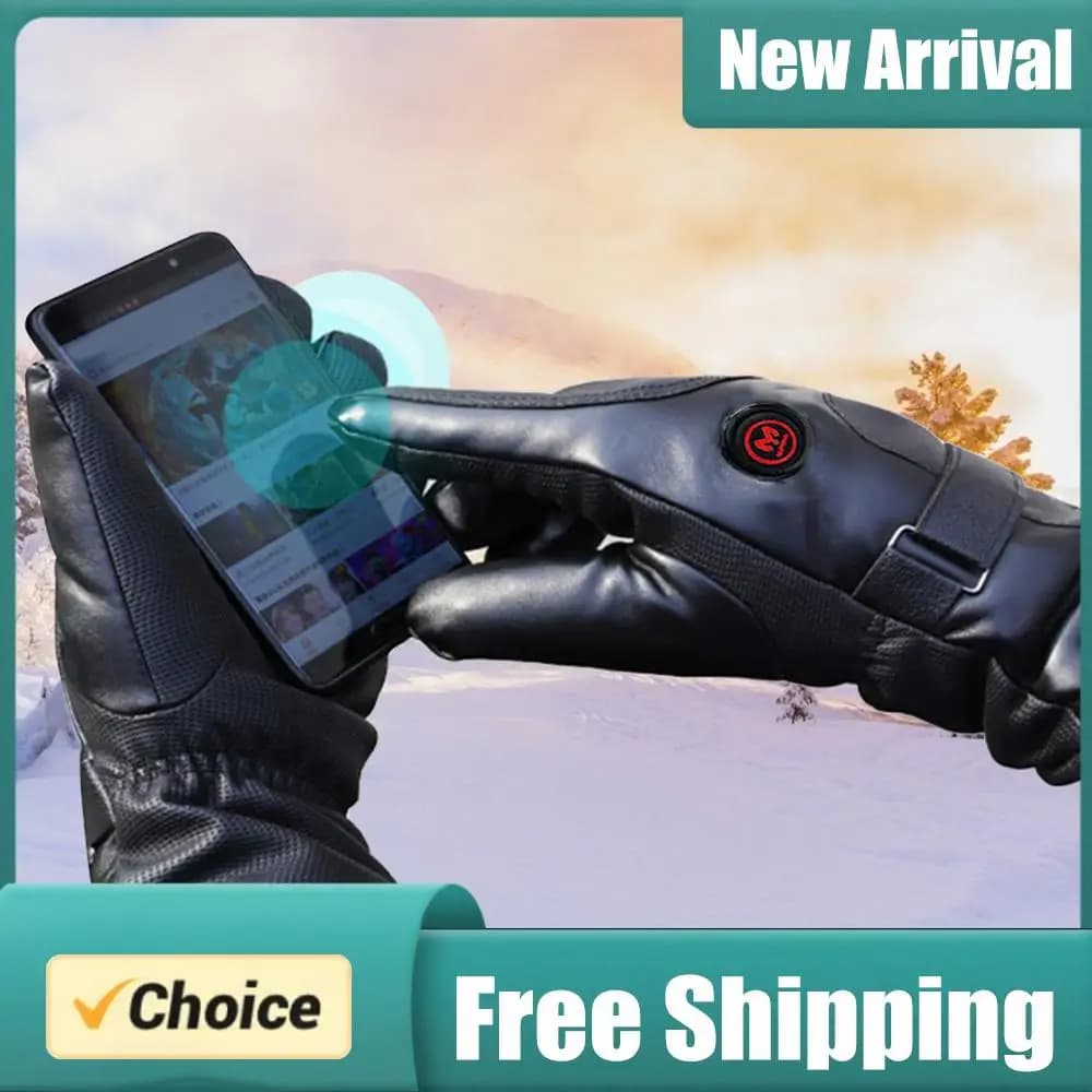 Winter Gloves Waterproof with 3 Temperature Levels, Touchscreen Thermal Gloves, Motorcycle Scales, Skiing and Open Cycling