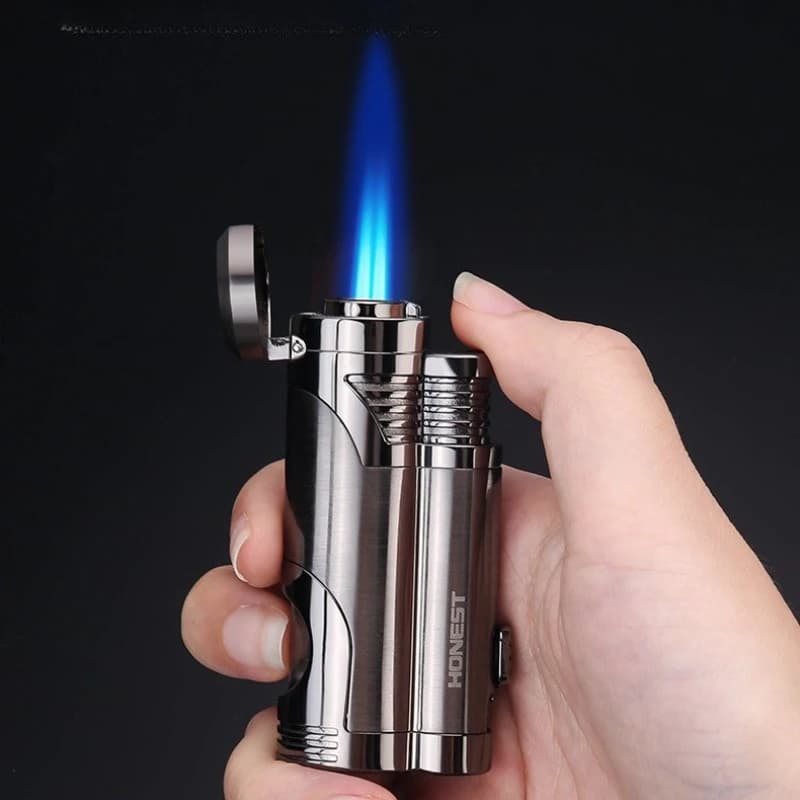 Direct Metal Windproof Inflatable Lighter, Personalized Boutique, High-end Portable Smoking Accessory Gadgets for Men