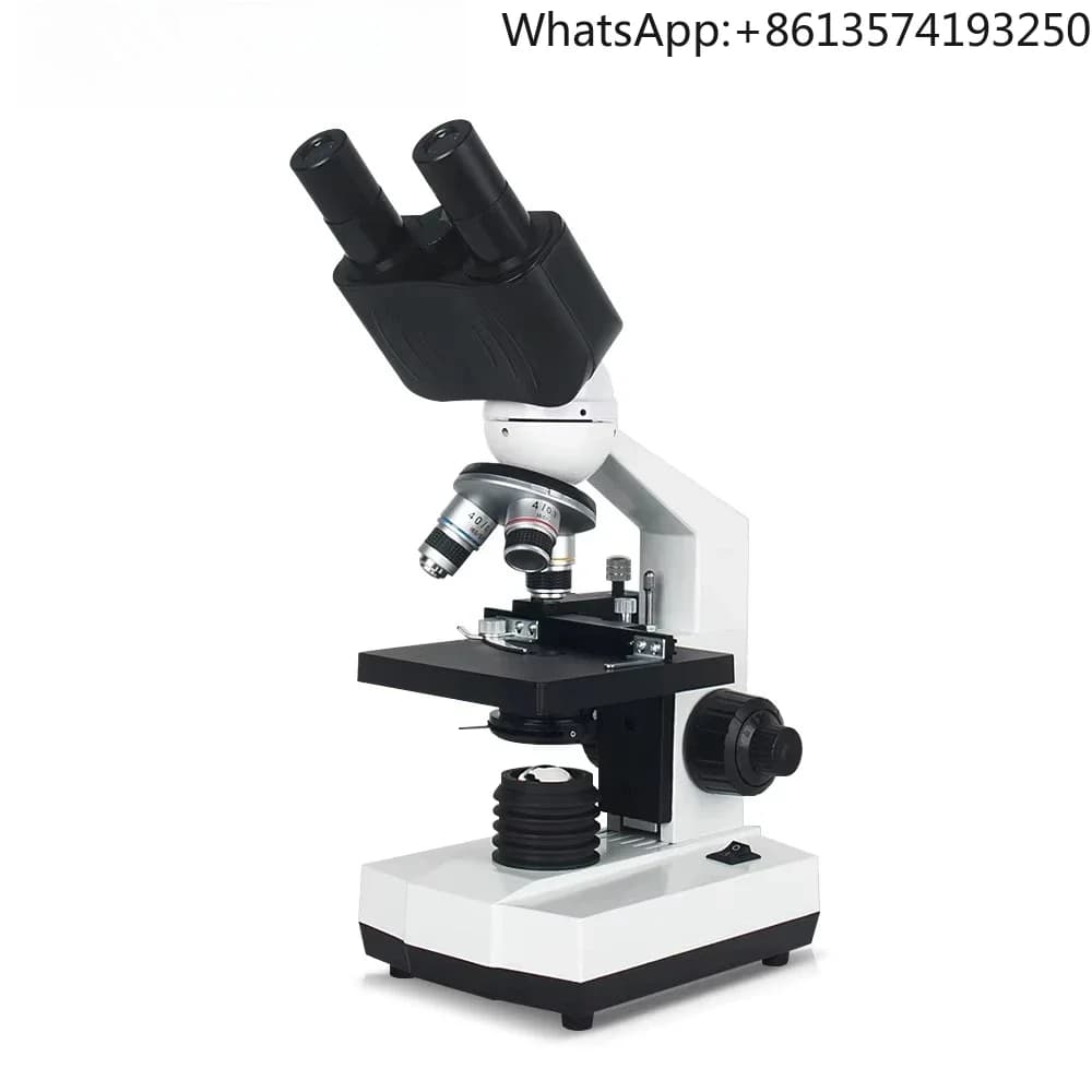 Microscopio Stereo Composto Ottico 1600x con Sorgente Luminosa LED per Laboratori Educativi e Biologici - Vendita all'Ingrosso