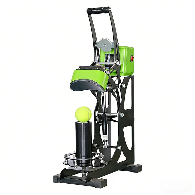 Macchina termopressa semiautomatica 2 in 1 per la stampa di loghi su palloni da calcio, pallavolo, tennis, golf, basket e cappelli.