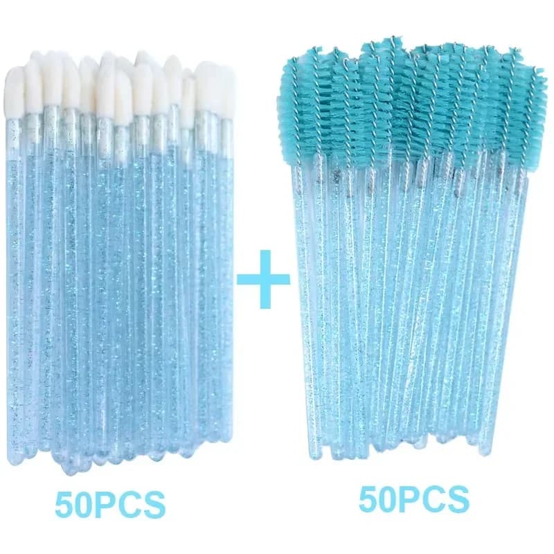 Disposable Brushes for Eyelash Crystal 50 Pieces, Applications for Extension Eyelashes and Mascara, Professional Tool for Makeup and Beauty