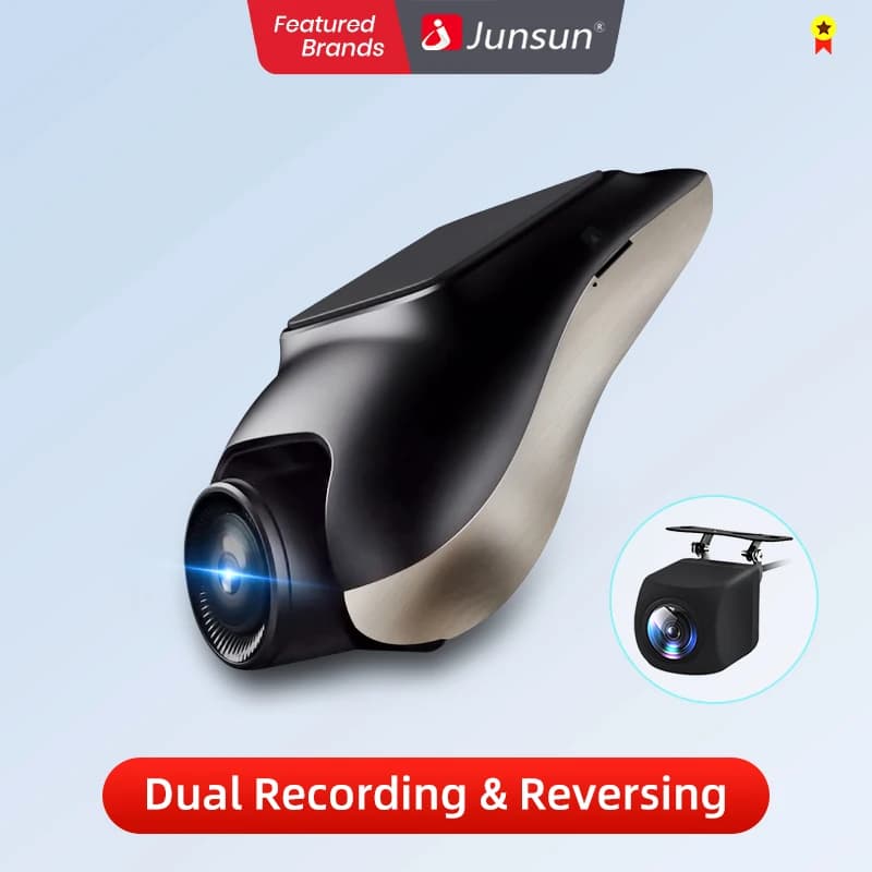 Junsun 1080P ADAS dashcam Mini Car DVR Videoregistratore automatico Tipo nascosto Dash Cam per radio Android con telecamera posteriore