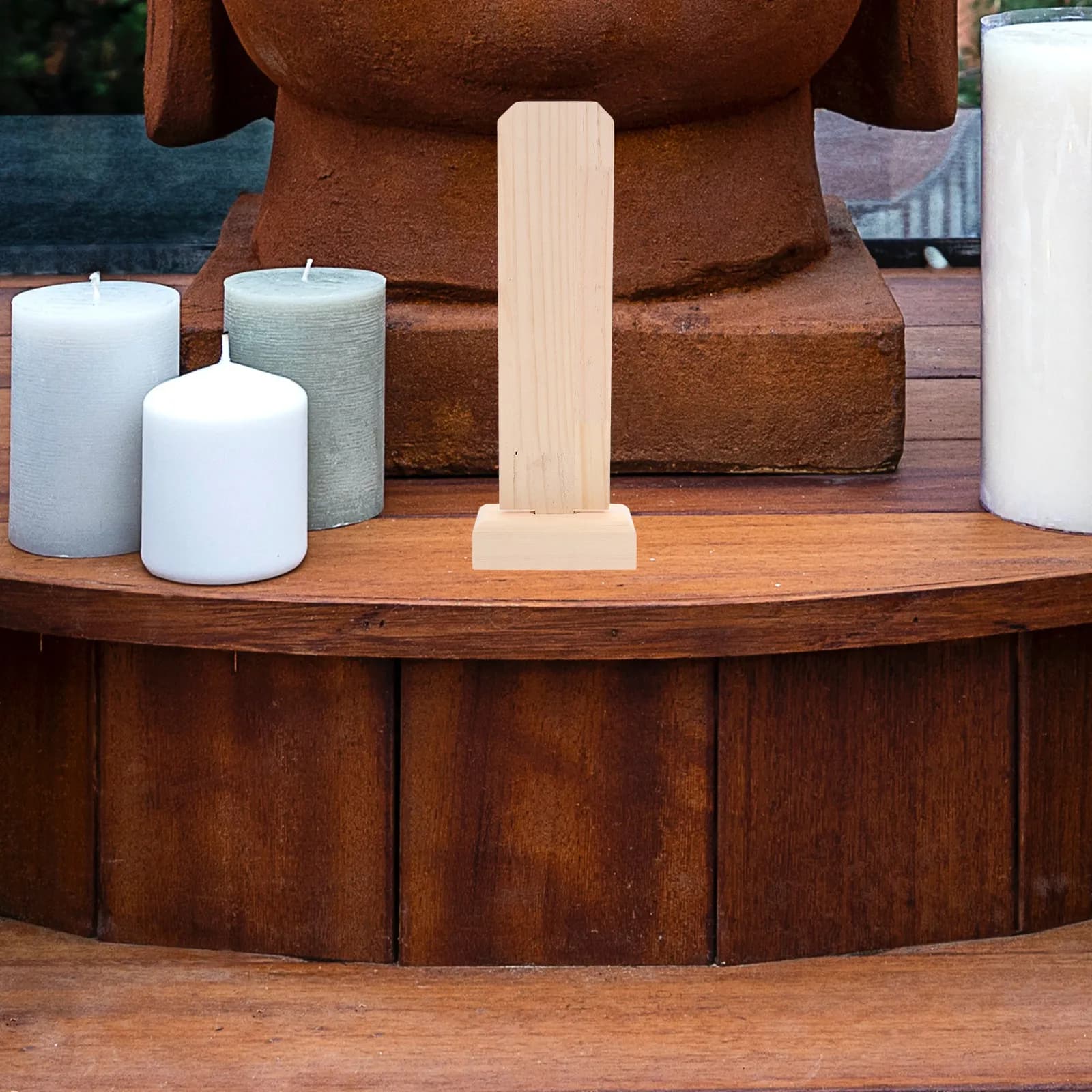 Wooden Memorial Tablet Frame Blank Solid Wood Ancestral Tablet for Temple Worship Church Rituals Mourning Hall Decoration