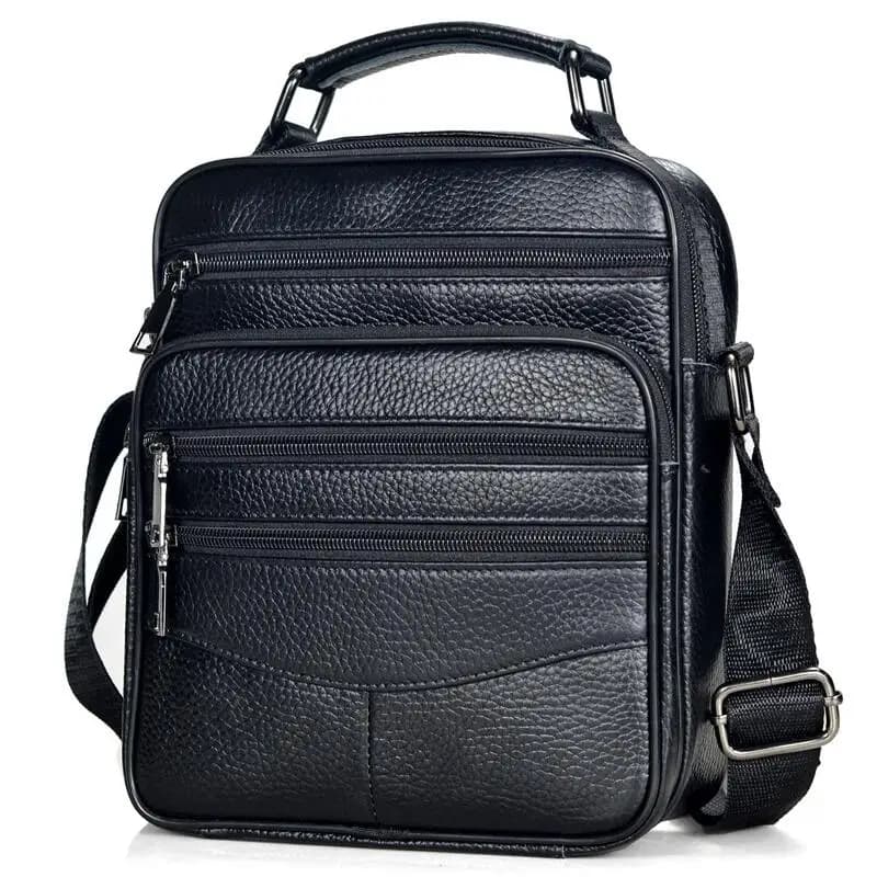 Men's bags in real leather Handbags in high quality cowhide leather Work bag for men's iPad Medium size Tote briefcase