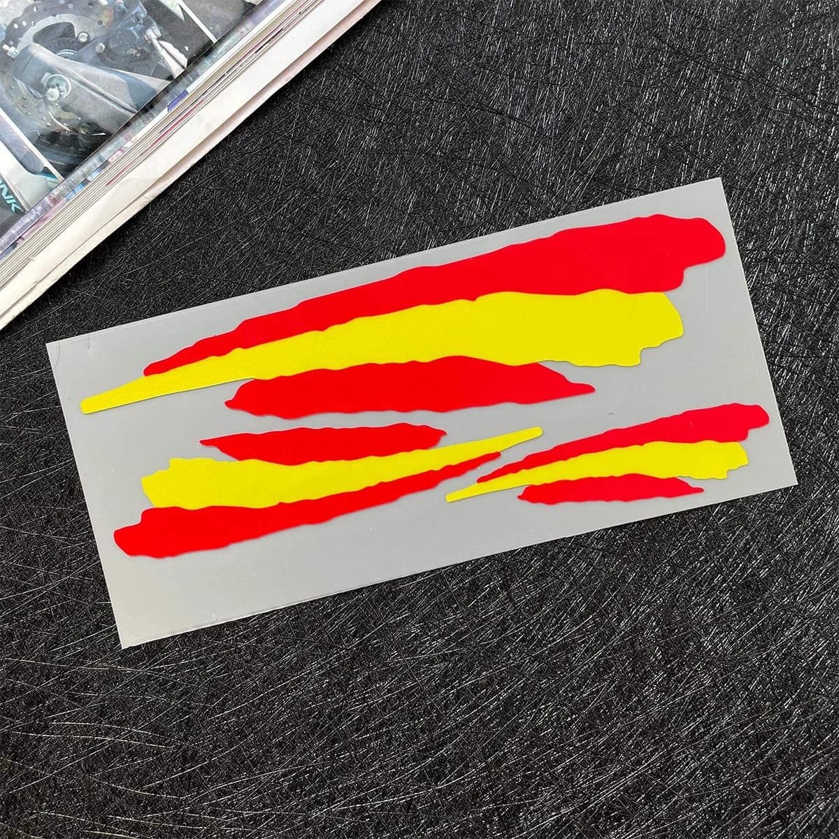 1SET Spanish Flag Sticker - Emblem Decal for Motorcycle Helmet/Fuel Tank Bicycle Laptop | National Flag Vehicle Accessory