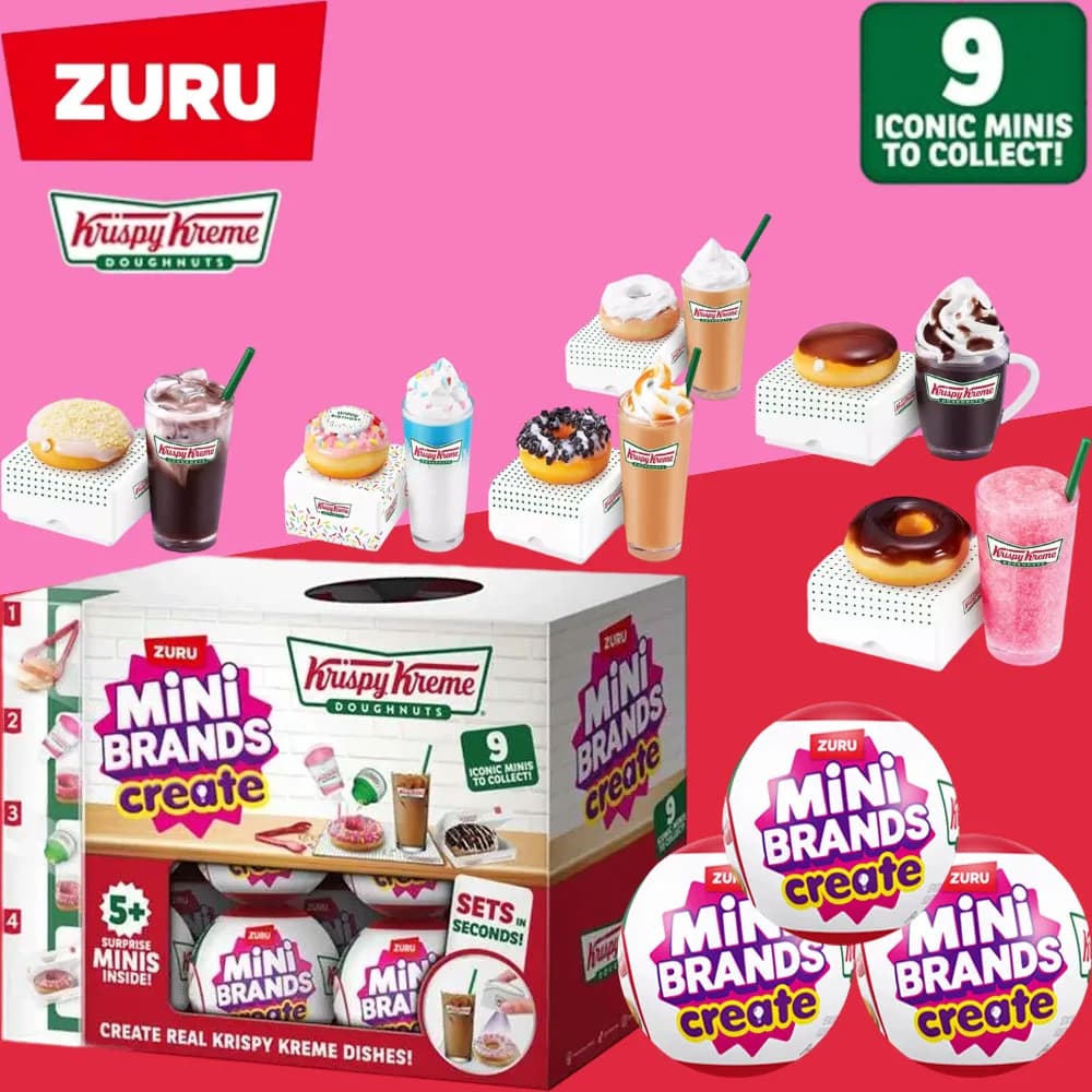Zuru Mini Marche Krispy Kreme Crea Serie 1 Scatola Cieca A Sorpresa Giocattoli Mini Cibo Ciambella Cibo In Miniatura Mistero Imballaggio Giocattoli