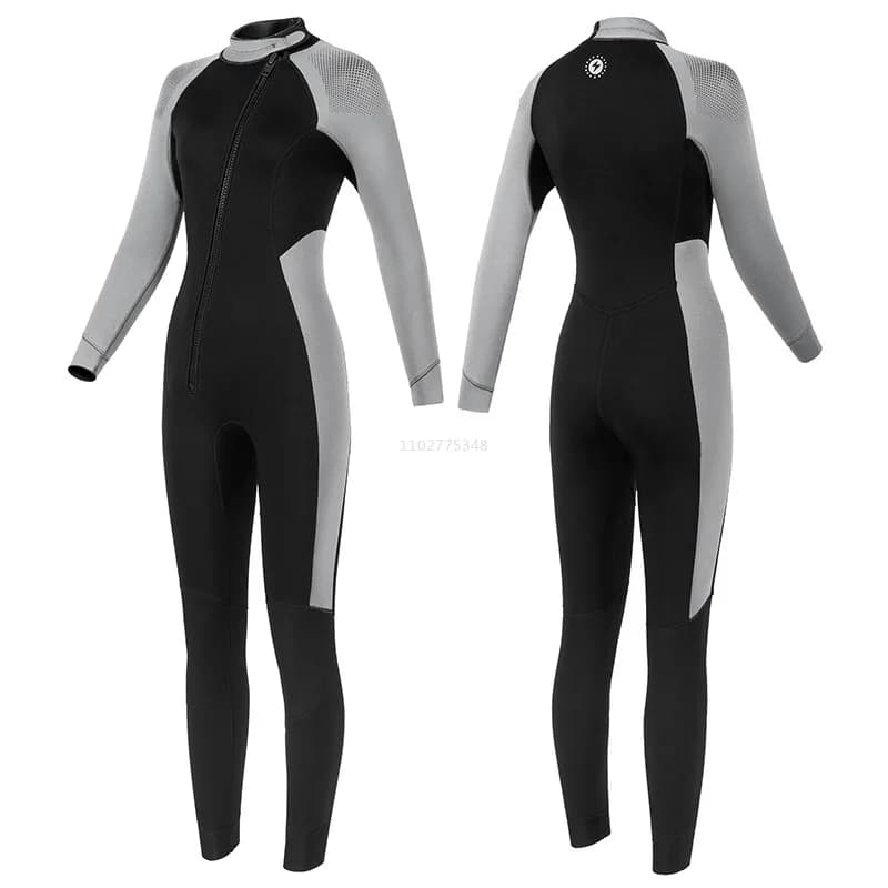 Muta da donna 3mm Muta da sub in neoprene a maniche lunghe Spessa calda Nuoto Snorkeling Tute da surf Anti freddo Meduse Muta