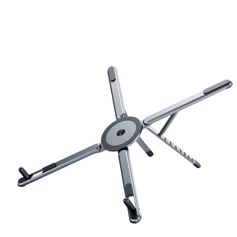 Supporto magnetico pieghevole in alluminio 3in1 Angolo regolabile portatile compatibile con telefono Tablet Laptop Selfle Stick portatile