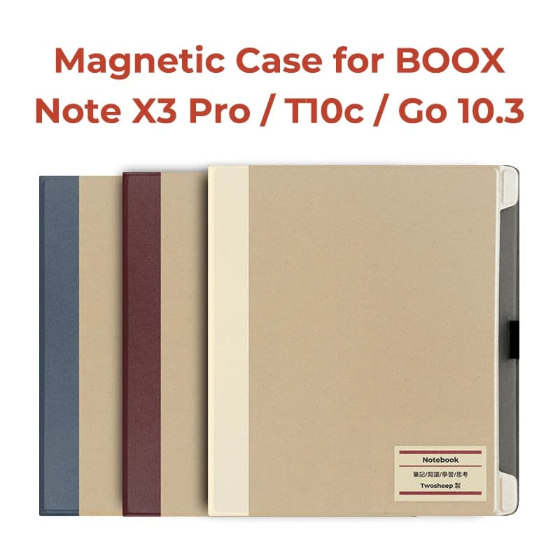 Custodia Twosheep per Boox Go 10.3 Boox NoteX3 Pro e Boox T10c Flip magnetica Auto Sleep Wake No Shell Design Notebook Design