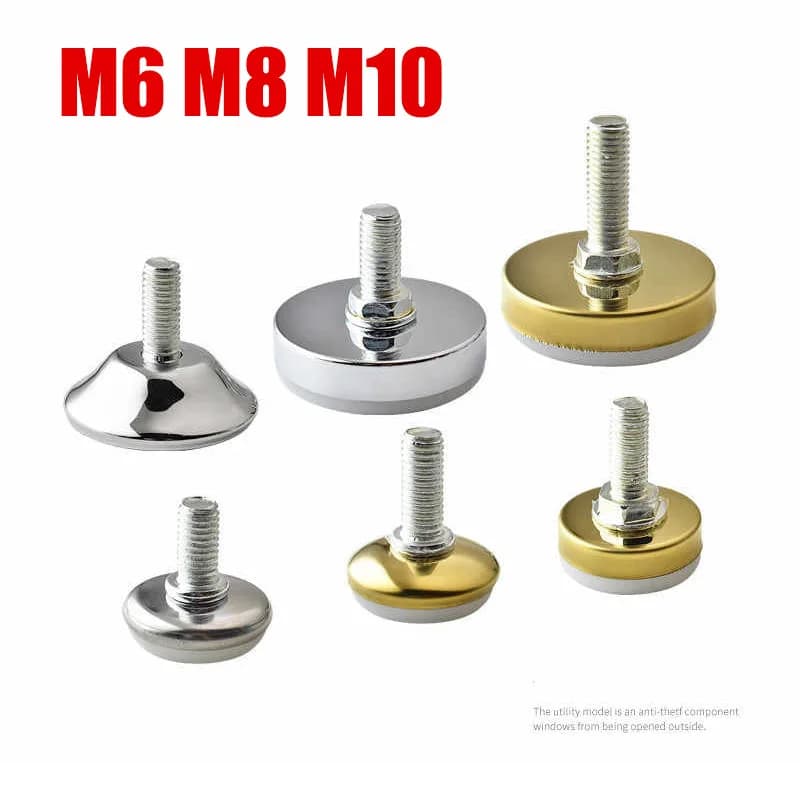 Gambe per mobili Base antiscivolo Tavolo Gamba per armadio Piedini livellanti regolabili Livellatore M6 M8 M10 Vite