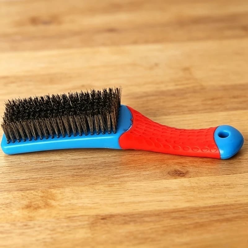 Stainless Steel Wire Brush Heavy Duty with Comfortable Plastic Handle Perfect for Removing Rust Welding Slag Dirt and Paint