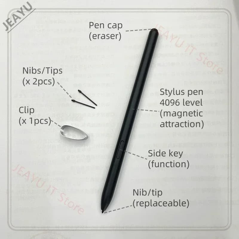 S Pen per Samsung Galaxy Tab S6 Lite S7 FE S8 Plus S9 Ultra, Stilo con Sensore di Pressione e Gomma Cancellatrice, Penna Touch per Samsung