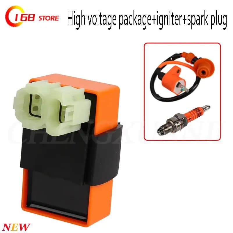 Motorcycle performance ignition coil spark plug kit for GY6 50cc 125cc 150cc light motorcycle four-wheel Buggy pit mud bicycle