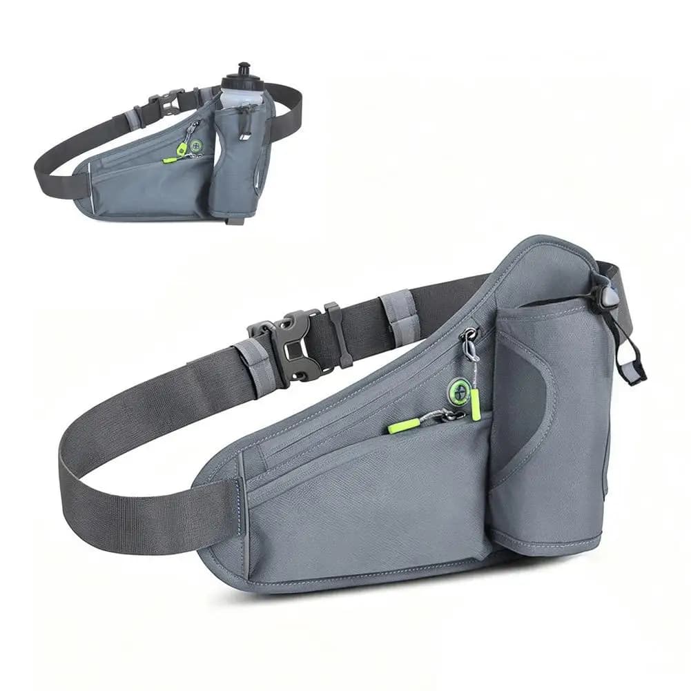 Running Waist Bag With Bottle Holder Adjustable Oxford Cloth Hydration Belt For Men Women Gym Fitness Outdoor Sports