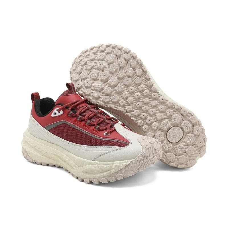 Nuove scarpe da trekking alla moda per uomo, stivali da esterno traspiranti in rete, scarpe da passeggio antiscivolo da uomo, calzature da alpinismo con lacci