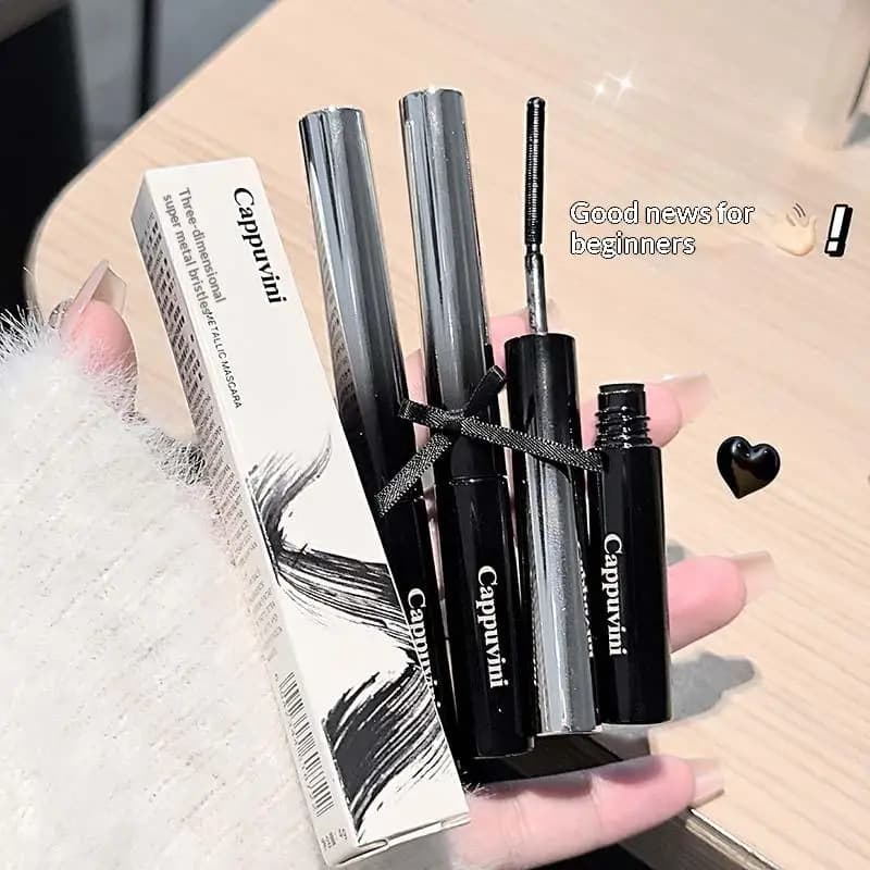 BSIMONE Mascara 3D in Metallo, Impermeabile e Anti-sbavatura, Volumizzante e Incurvante, Non Grummoso