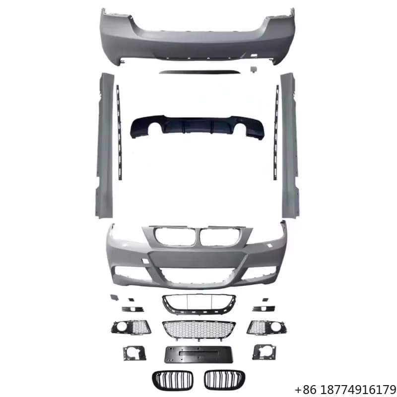 E92 M Sport Body Kit for E90 3 Series 2005-2011 330i 320i MT M3 Front Rear Bumper Diffuser Spoiler Part PP Tuning Accessory