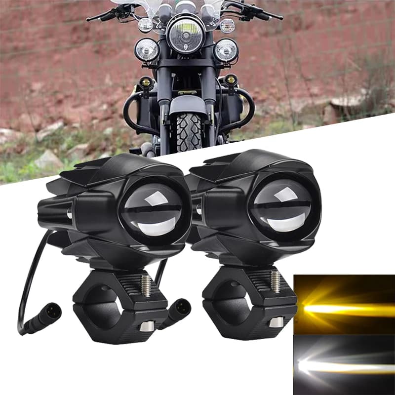Motorcycle LED Fog Light Flashing White Yellow High/Low Beams For BMW R1200GS ADV F800GS F700GS F650GS S1000XR K1600
