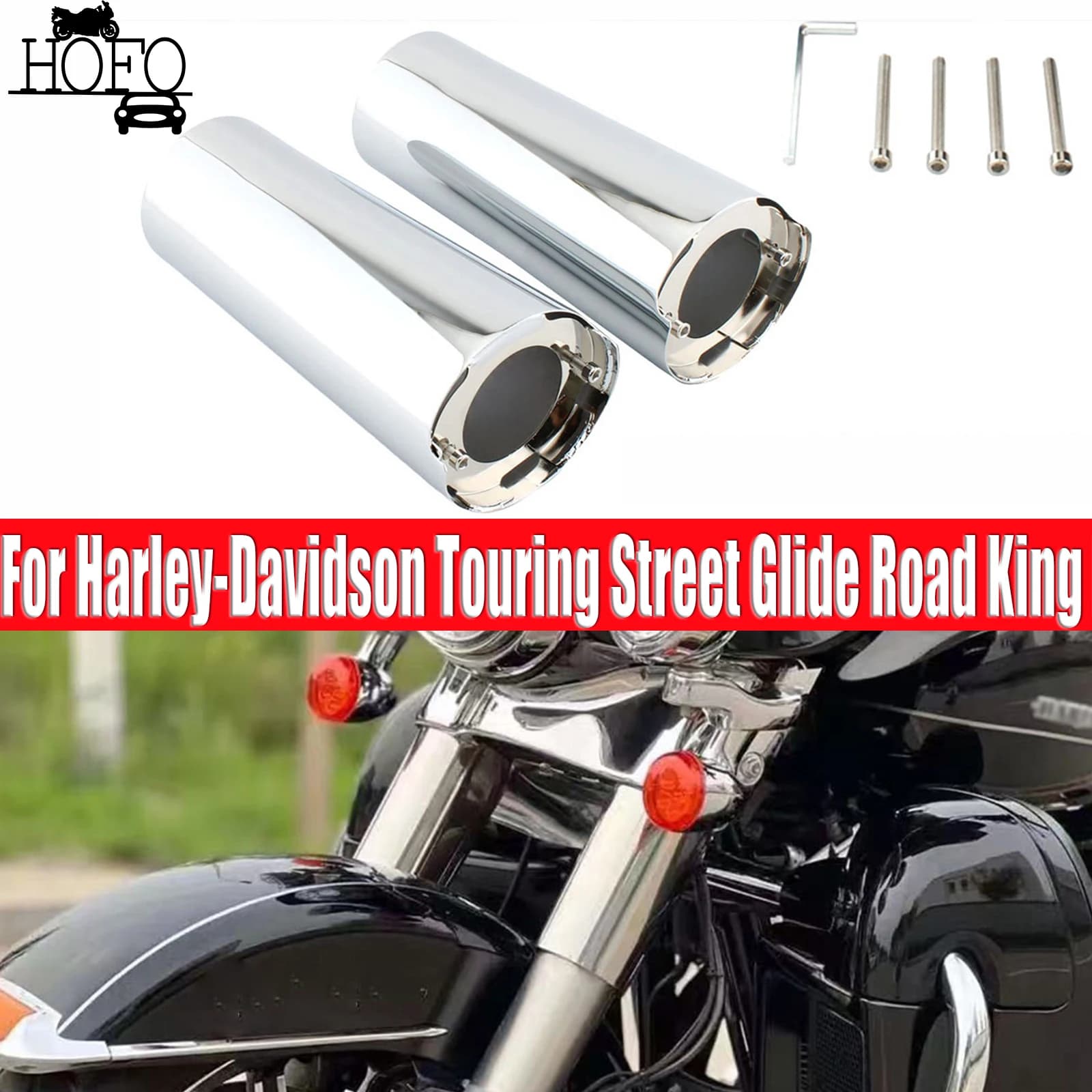 Front fork sliding cover for Harley-Davidson Touring Street Glide Road King Fat Boy 2014-2024