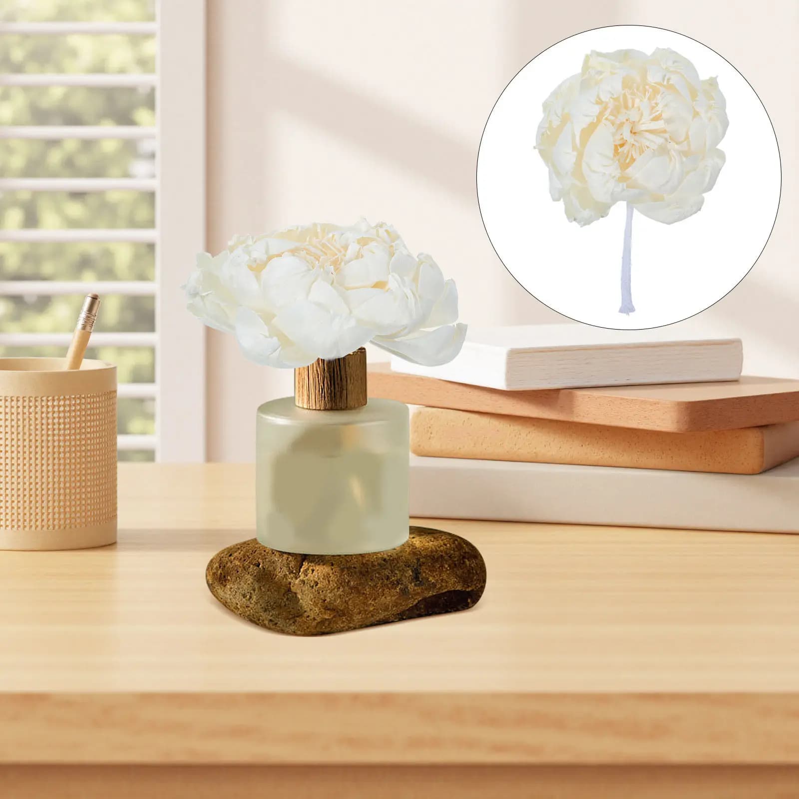 Aroma Diffuser Flower for Home Decorative Perfume Diffuser Flower Heads Essential Oil Scent Diffusion Bedroom Living Room 12Cm
