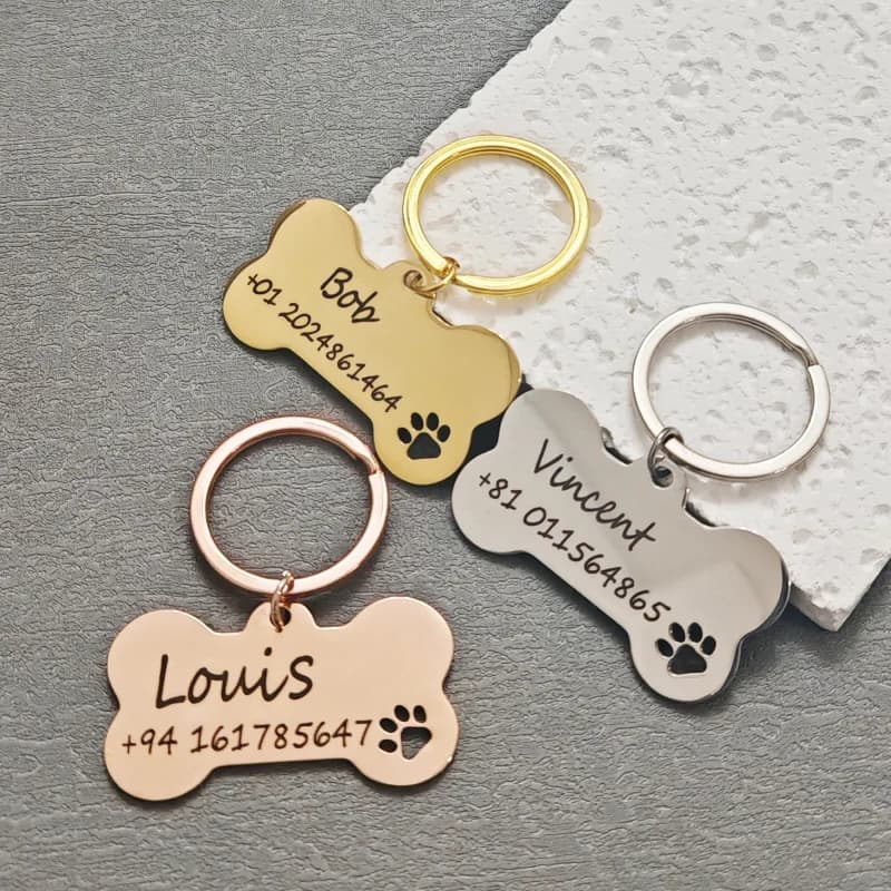 Portachiavi con nome personalizzato, guida sicura, portachiavi con lettera incisa al laser in acciaio inossidabile, regalo commemorativo per animali domestici, uomo e W