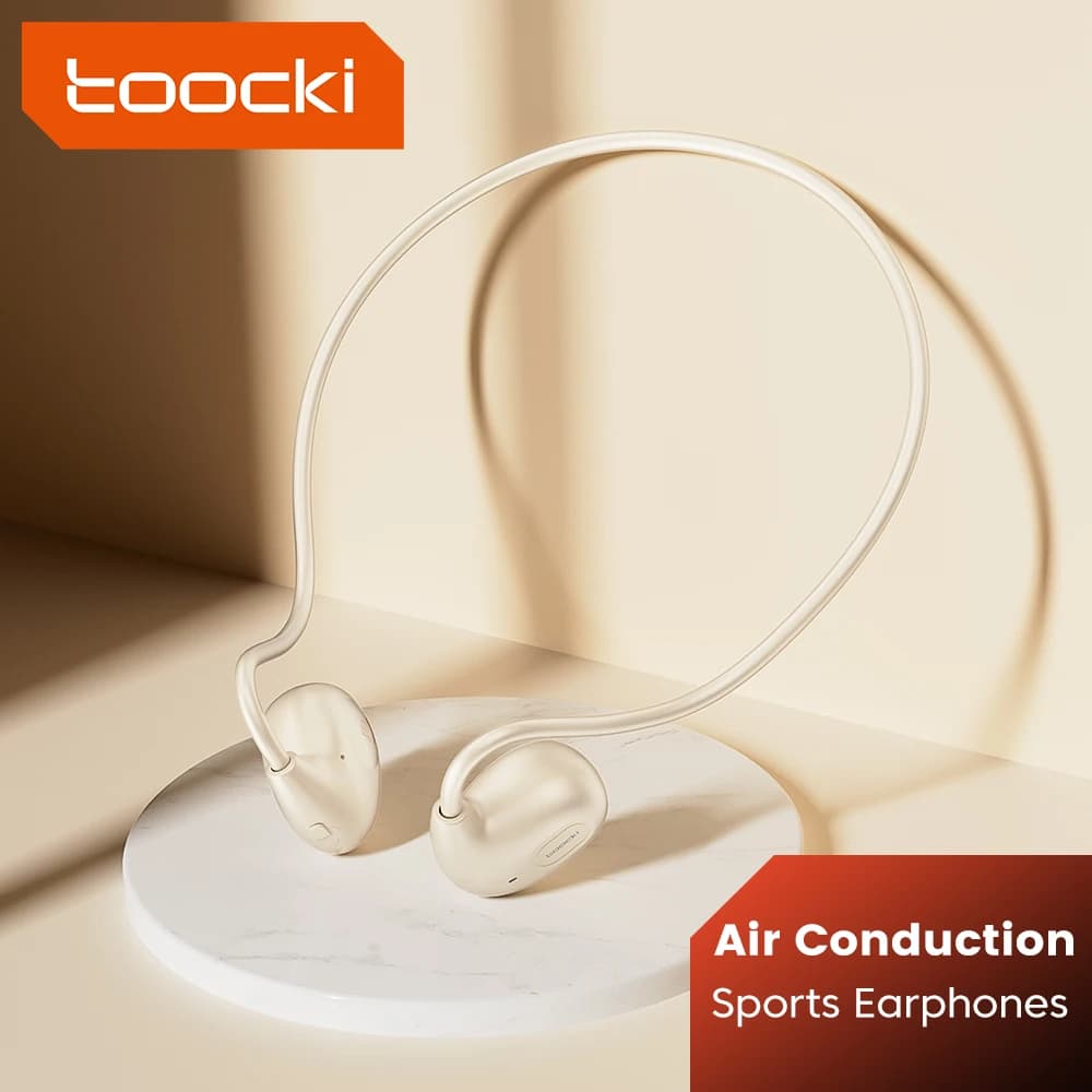 Toocki Auricolari Bluetooth BT5.3 Air-Conduction Ear Hook HiFi Headphones Stereo earphones for Smartphone Sports Music Outdoor Game