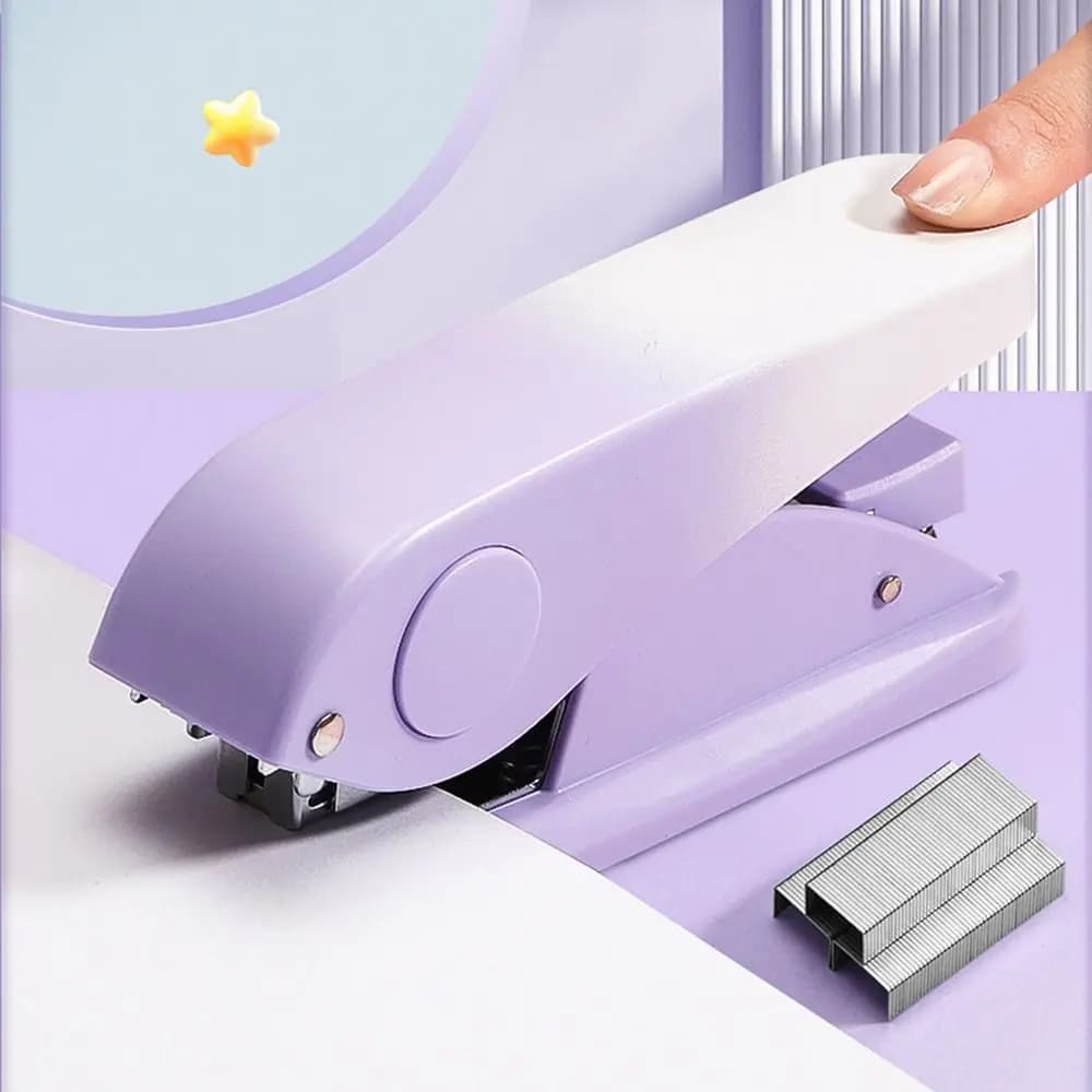 Cucitrice multifunzione salva-lavoro in metallo, capacità fino a 25 pagine, cucitura manuale, antiscivolo, portatile, per ufficio e scuola