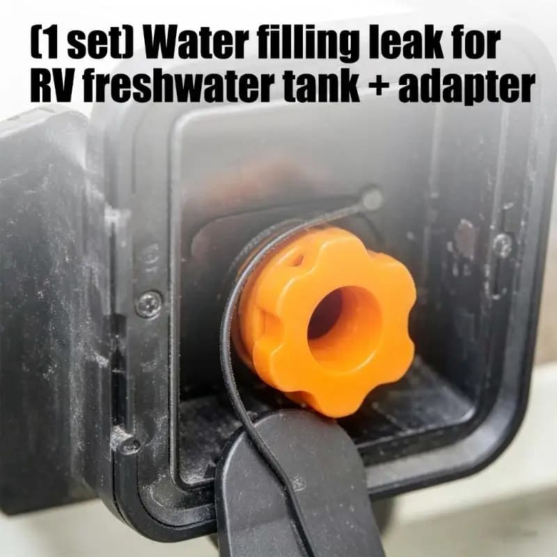 31BC Water Refill Funnel with Threaded Adapter, Wide Mouth Pouring Funnel for Travel Trailer Fill Control and Campground Use