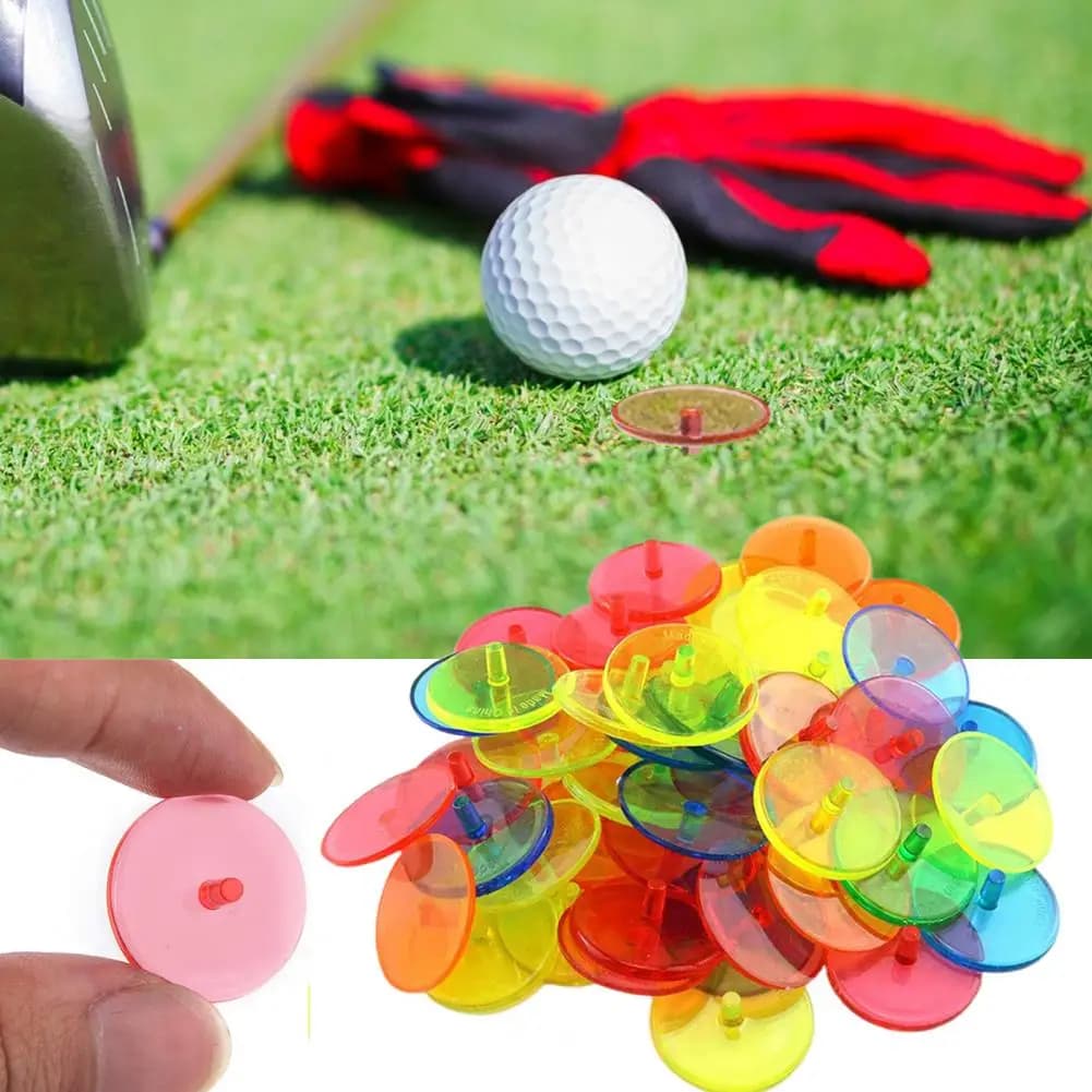 Colorful Golf Ball Marker, Transparent Plastic Marker 24mm For Easy Ball Identification On The Green By Men And Women
